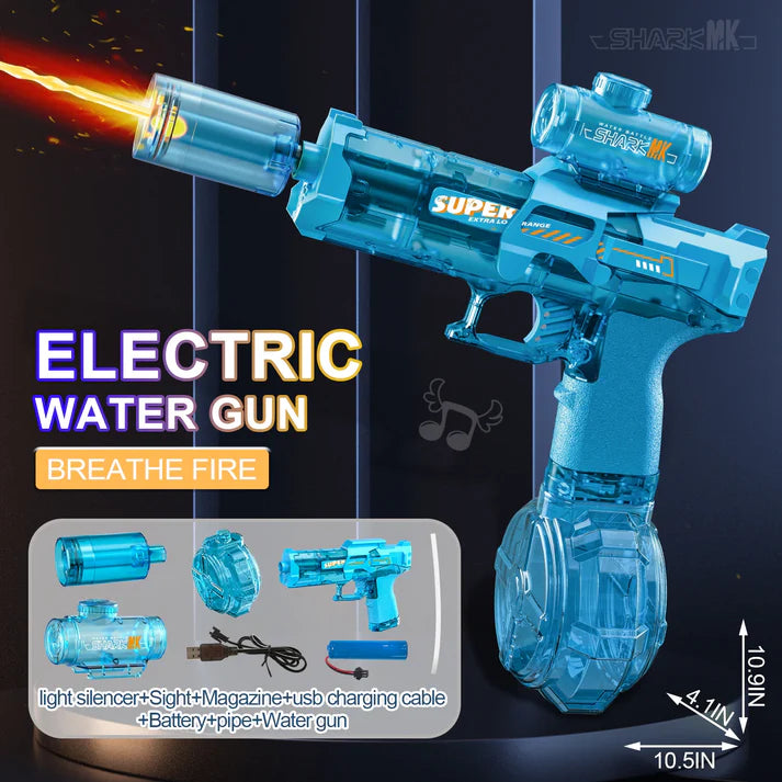 Electric water gun with LED & flame effect