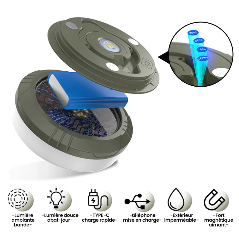 Outdoor Waterproof Portable Retractable String Lights
