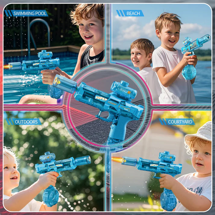 Electric water gun with LED & flame effect