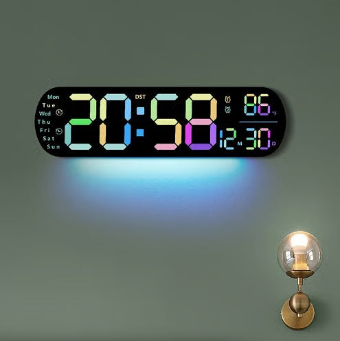 2025 Upgraded 16.2″ LED Digital Wall Clock