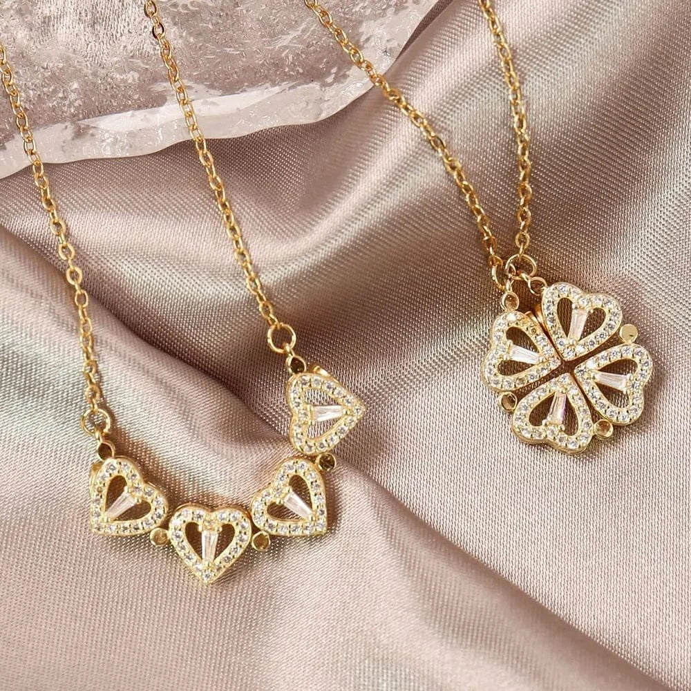 Heart Shaped Clover Necklace: Symbol of Love