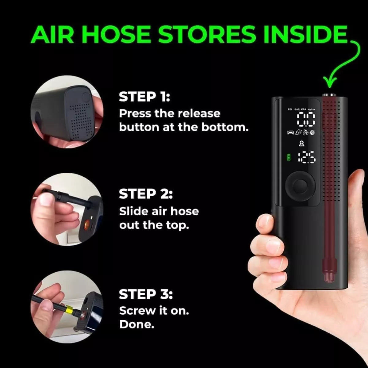 New Universal Portable Handheld Car Air Pump