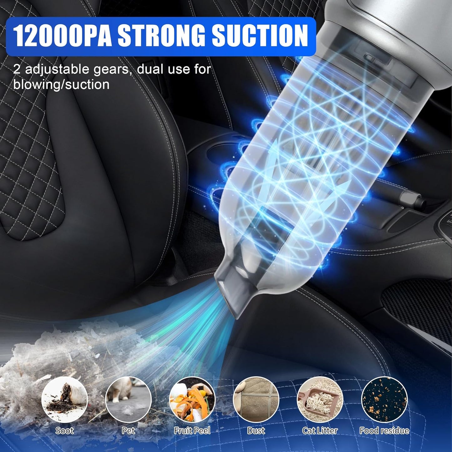 2TK Test Power Of Our Vacuum In Your Hands Before Paying🔥Wireless Handheld Vacuum Cleaner (Copy)