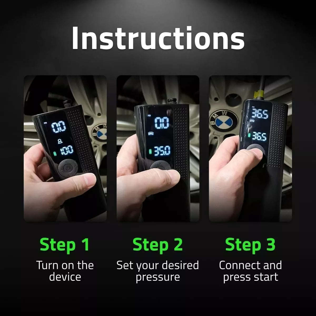 New Universal Portable Handheld Car Air Pump