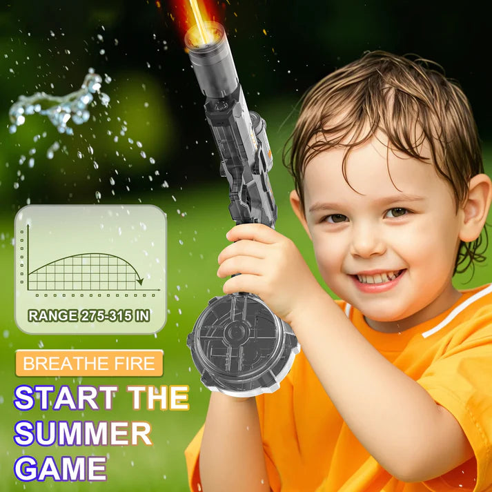 Electric water gun with LED & flame effect