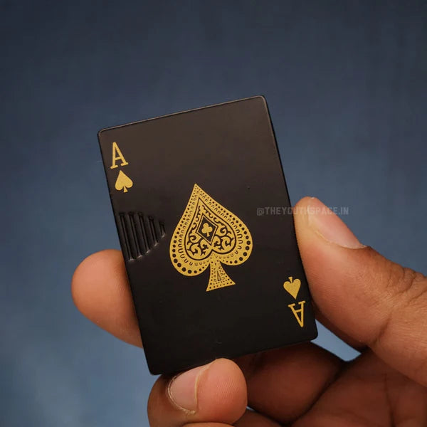 TK Green Flame Jet Ignition Ace Lighter (Metallic; Gold)
