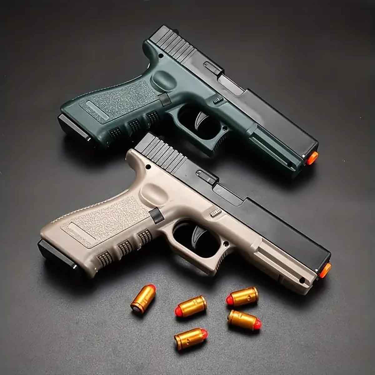 2TK Glock Eject Mechanism Gun with Ejecting Toy Pistol for Kids