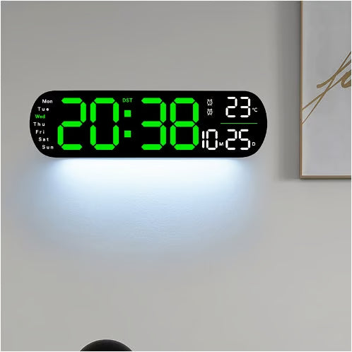2025 Upgraded 16.2″ LED Digital Wall Clock