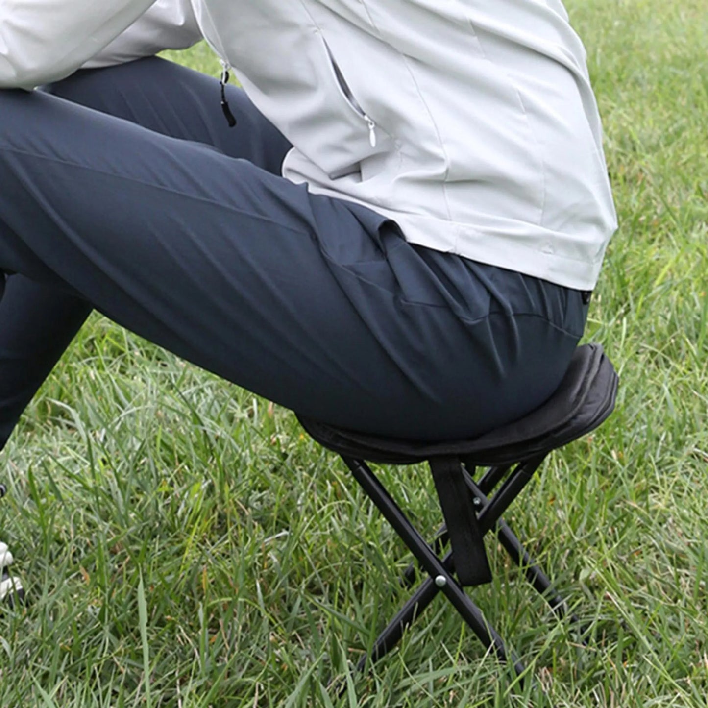 Foldable Backpack Stool - Portable Lightweight