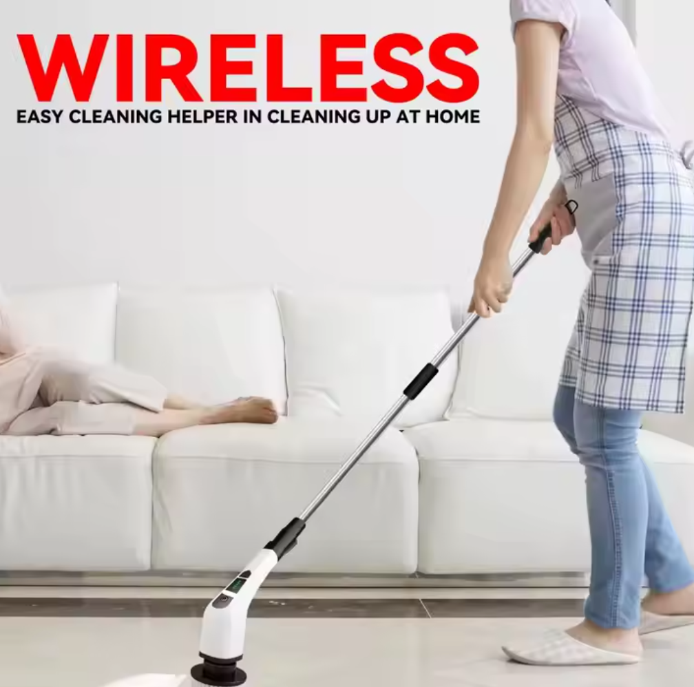 Electric Spin Scrubber Waterproof Bathroom 360 Cordless Cleaner Brush