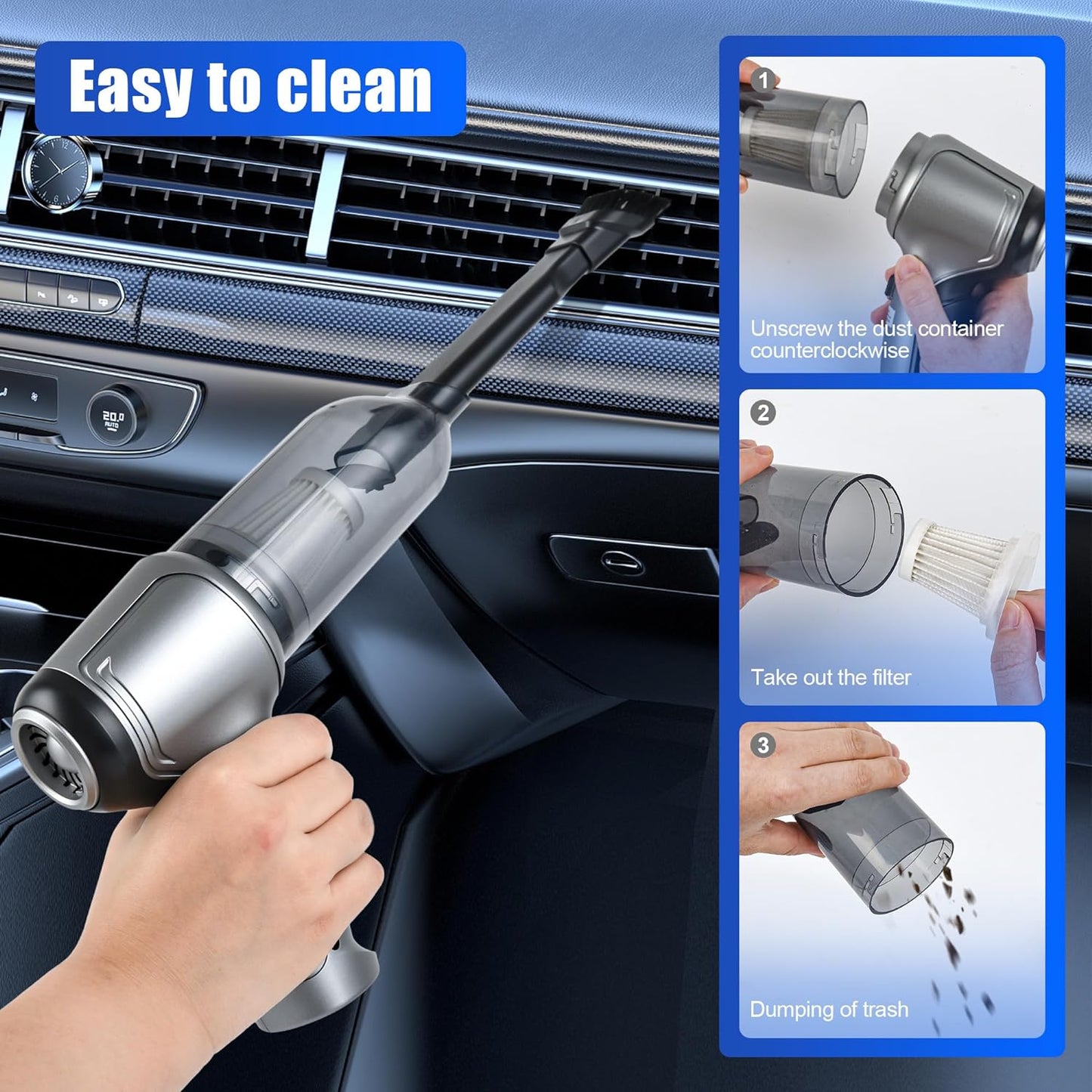 2TK Test Power Of Our Vacuum In Your Hands Before Paying🔥Wireless Handheld Vacuum Cleaner (Copy)