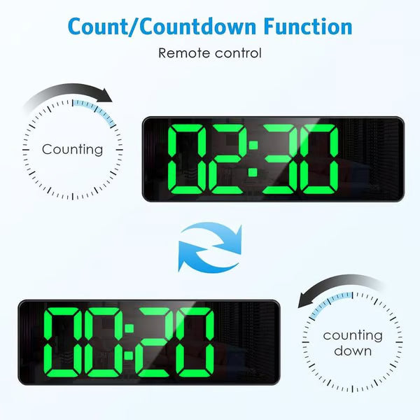 2025 Upgraded 16.2″ LED Digital Wall Clock