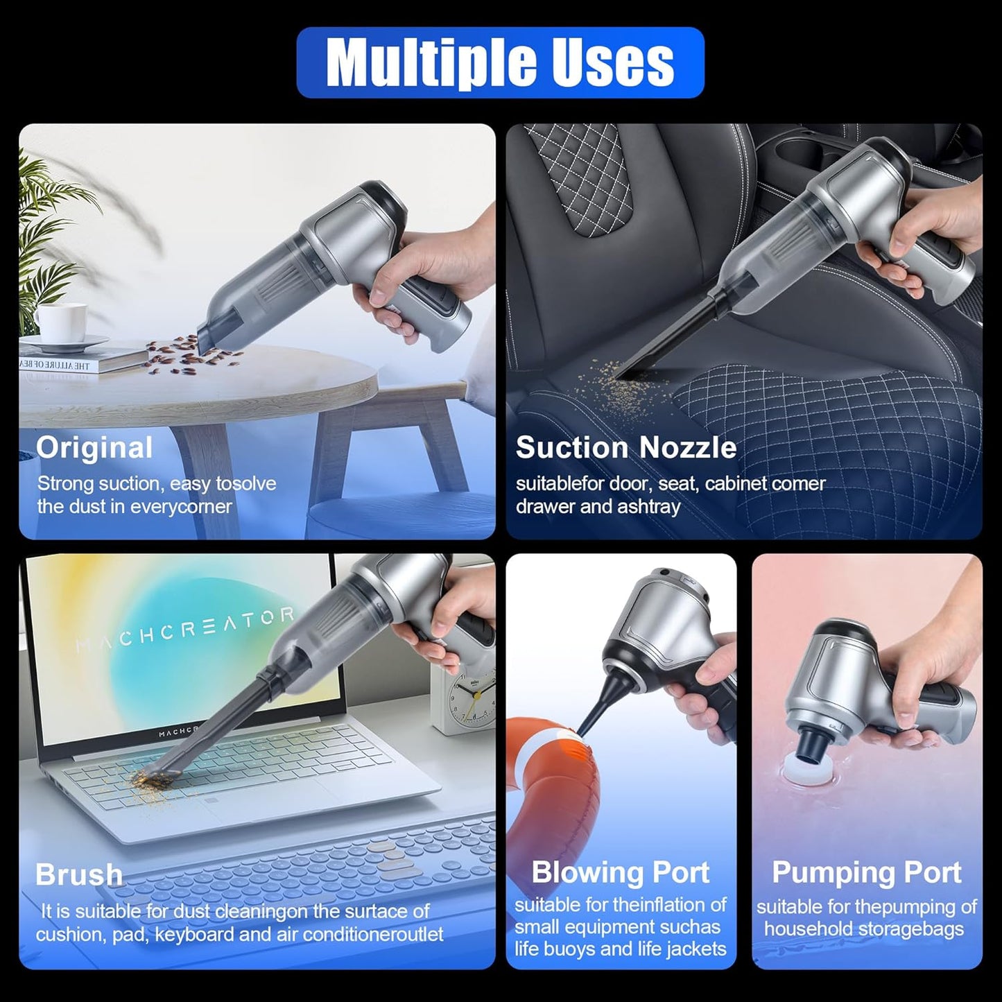 2TK Test Power Of Our Vacuum In Your Hands Before Paying🔥Wireless Handheld Vacuum Cleaner (Copy)