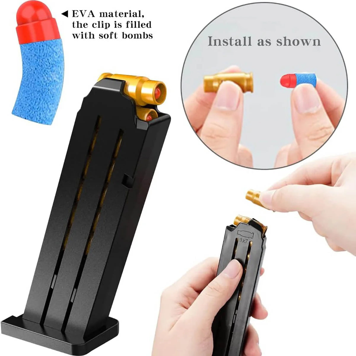 2TK Glock Eject Mechanism Gun with Ejecting Toy Pistol for Kids