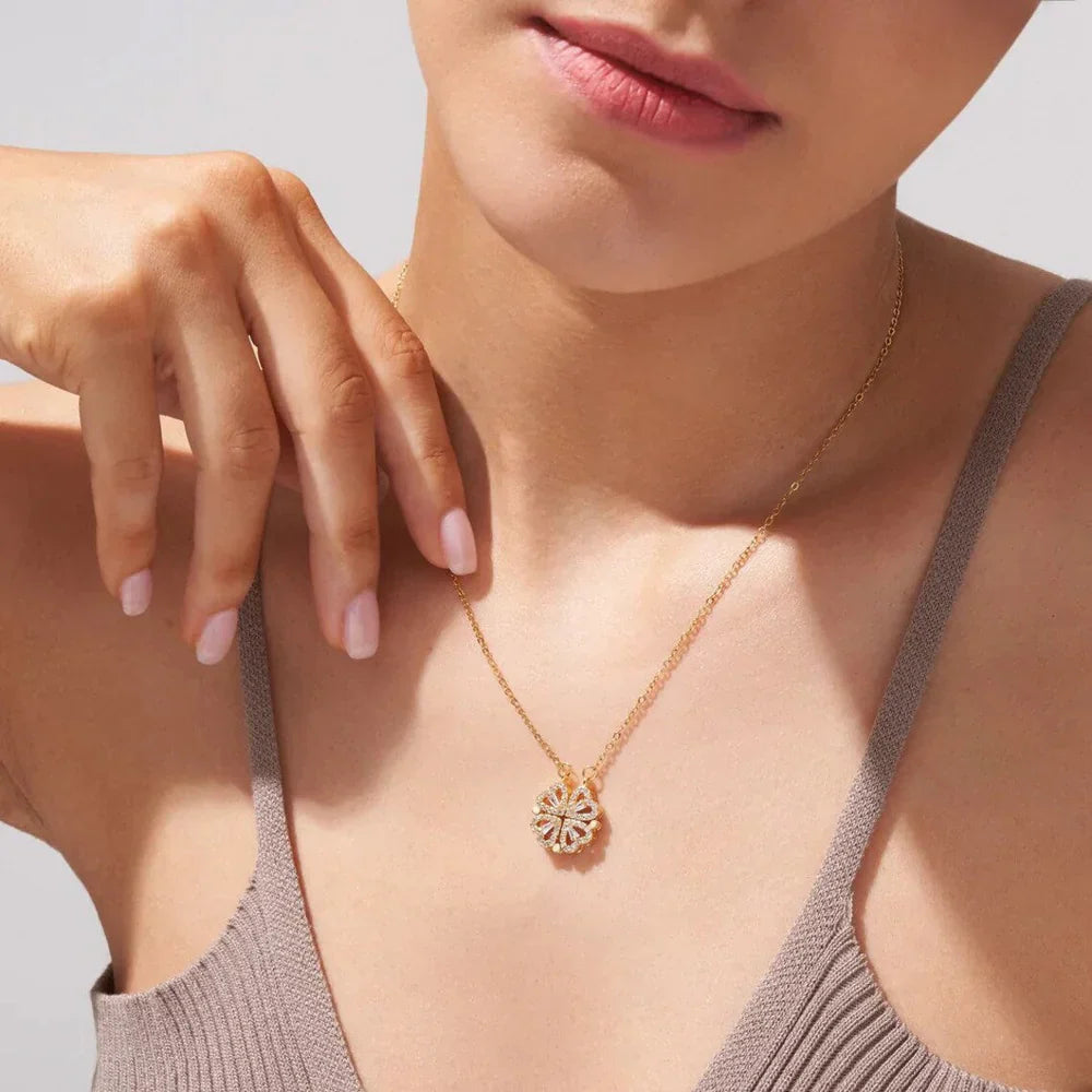 Heart Shaped Clover Necklace: Symbol of Love