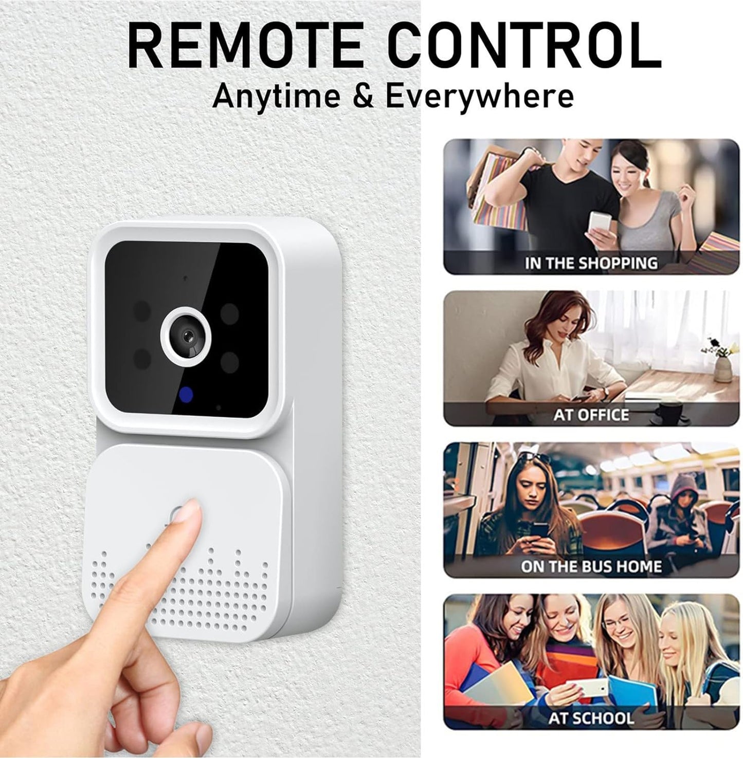 Wireless and smart video doorbell