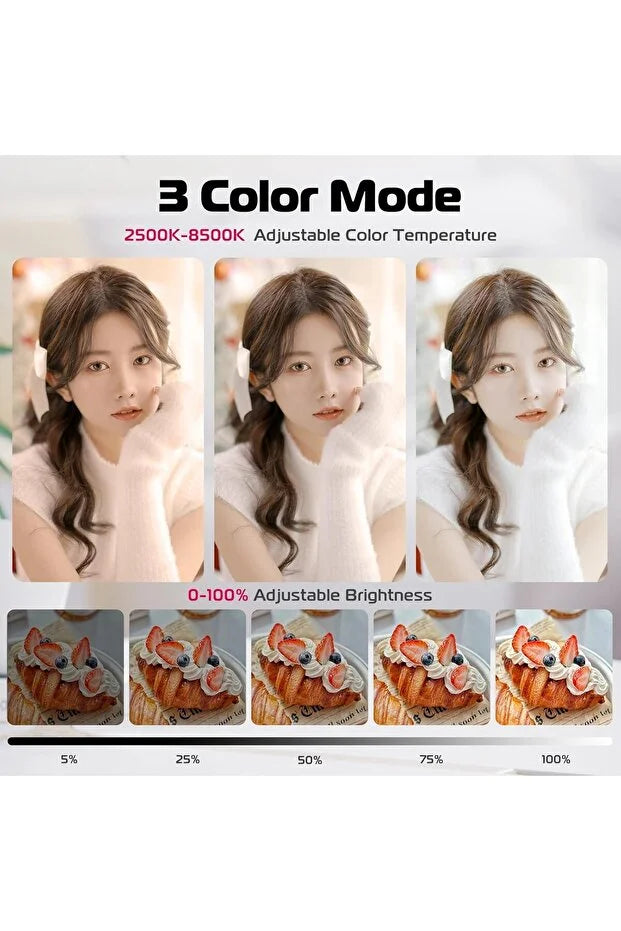 Magnetic Selfie Ring Light with Mirror