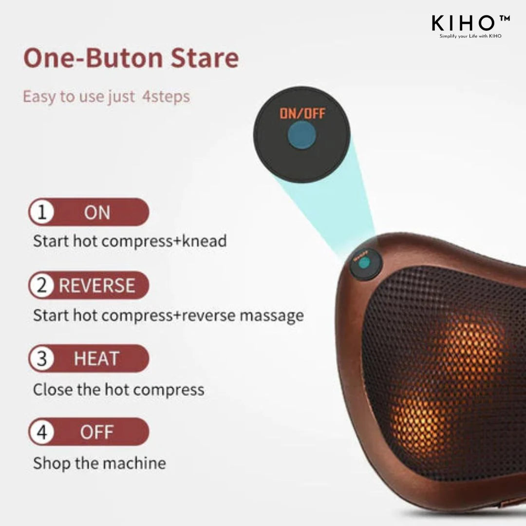 Car Neck Pillow Massager for Neck and Back Pain Relief