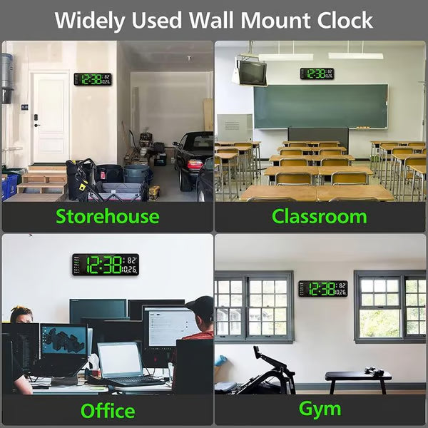 2025 Upgraded 16.2″ LED Digital Wall Clock