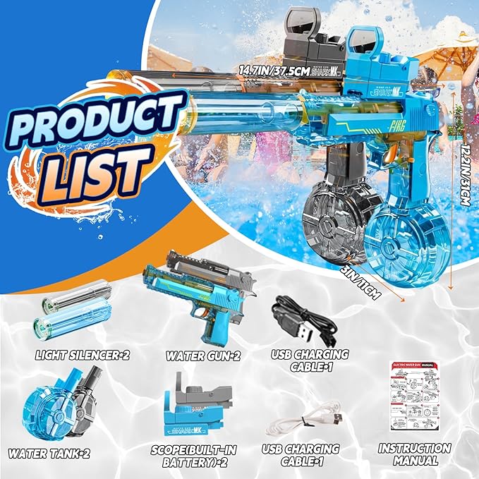 Electric Water Gun for Adults Kids