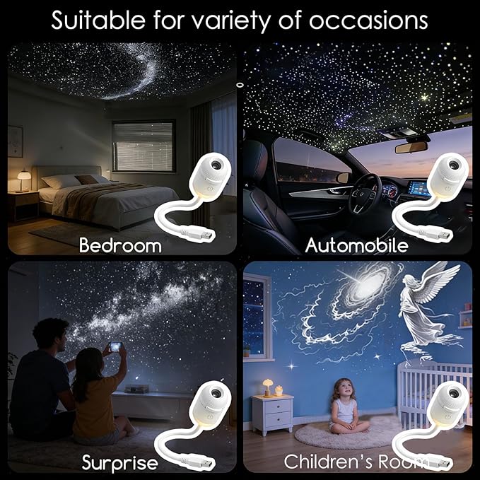 2-in-1 Galaxy Projector Night Light