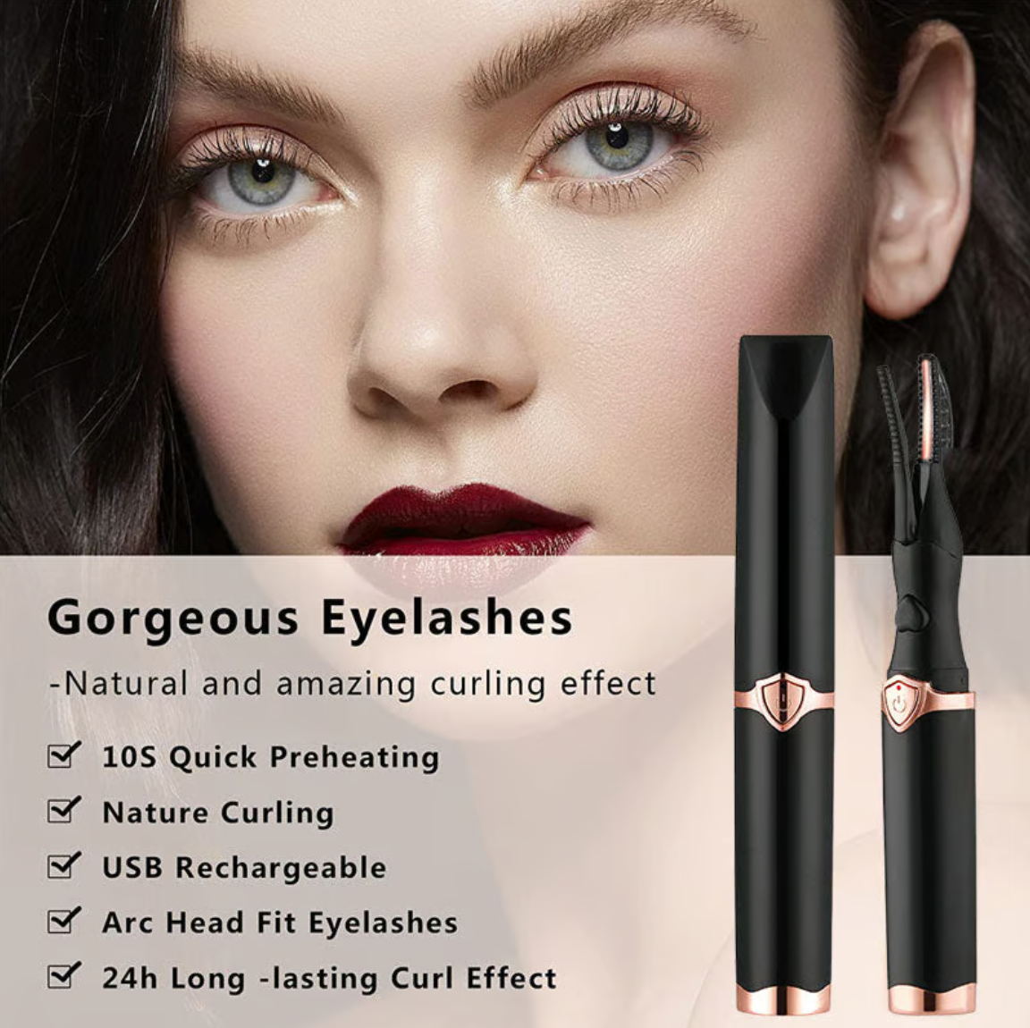 💥Electric Eyelash Curler for Instant Glam ✨ Blink & Dazzle! 👁️