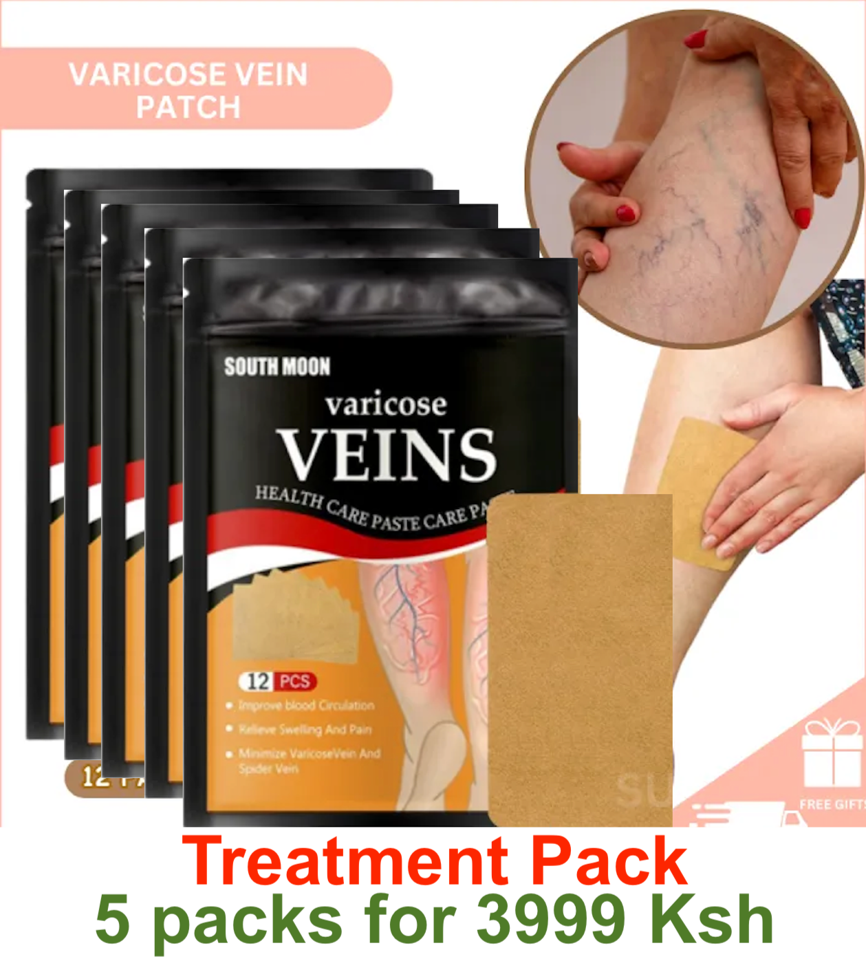 12 pcs(1 Box) Varicose Vein Remover and pain releif