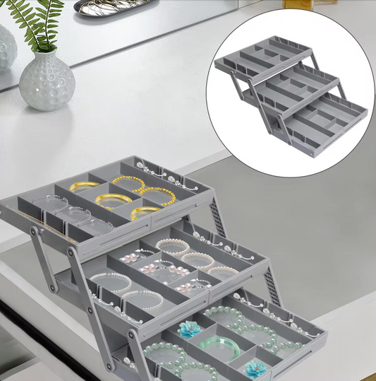 Multi Level Collapsible Organizer Drawer