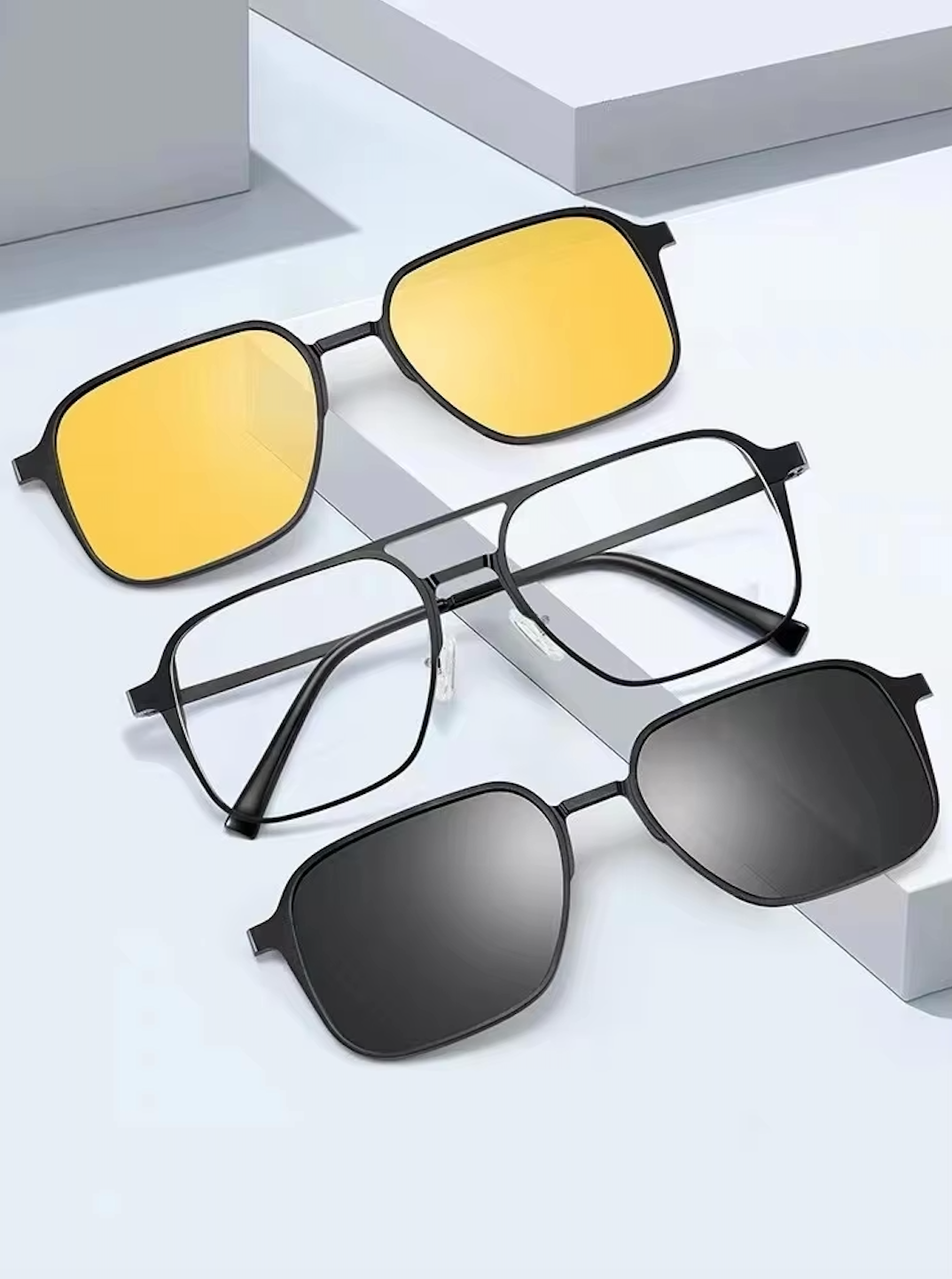 Discover the future of glasses with our 3 in 1 Magnetic Glasses