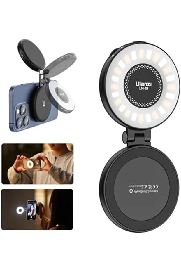 Magnetic Selfie Ring Light with Mirror