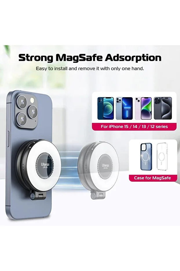 Magnetic Selfie Ring Light with Mirror