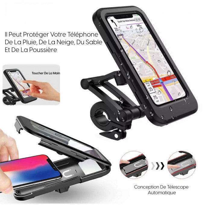 Phone Holder Waterproof 360° Rotation with Water-Resistant Screen.