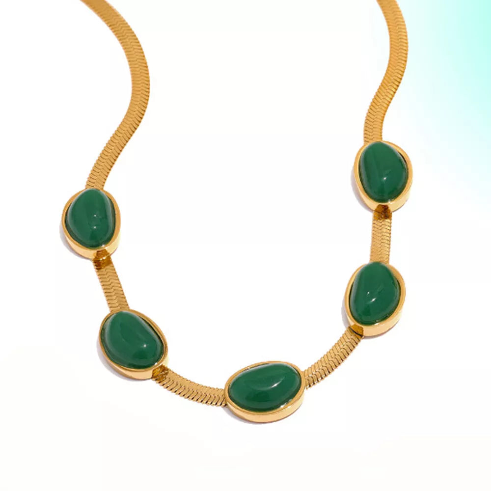 Elegant Green Crystal Jewelry Set