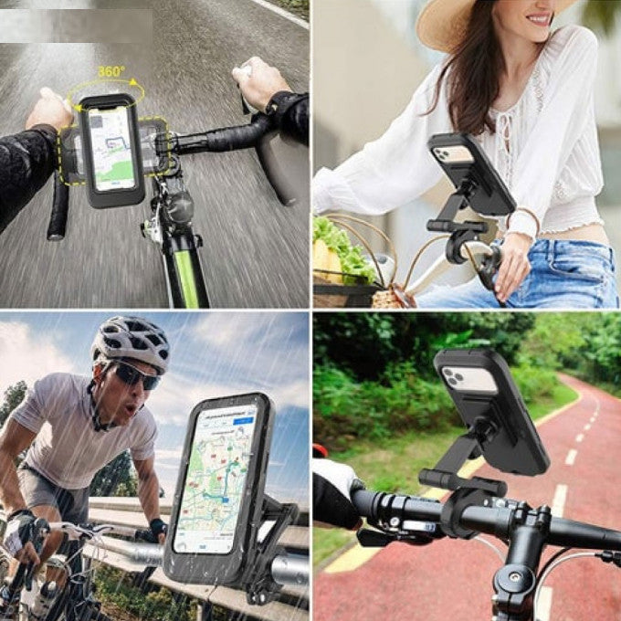 Phone Holder Waterproof 360° Rotation with Water-Resistant Screen.