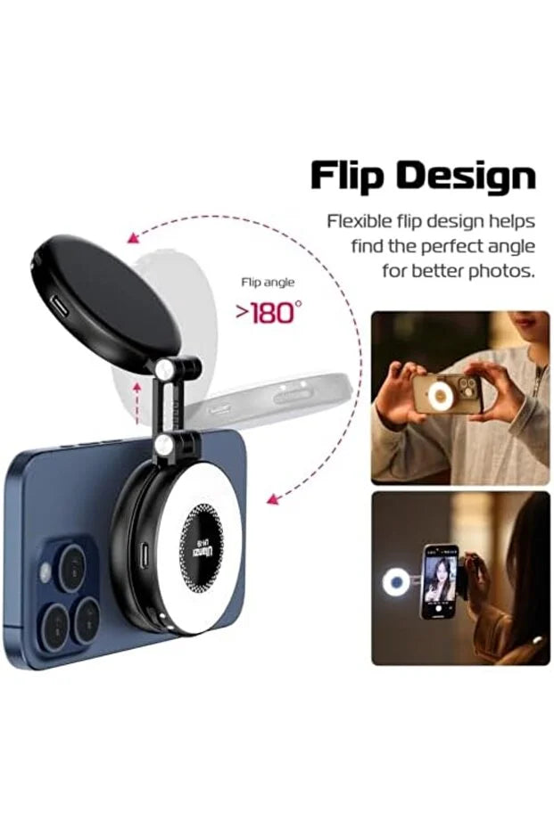 Magnetic Selfie Ring Light with Mirror